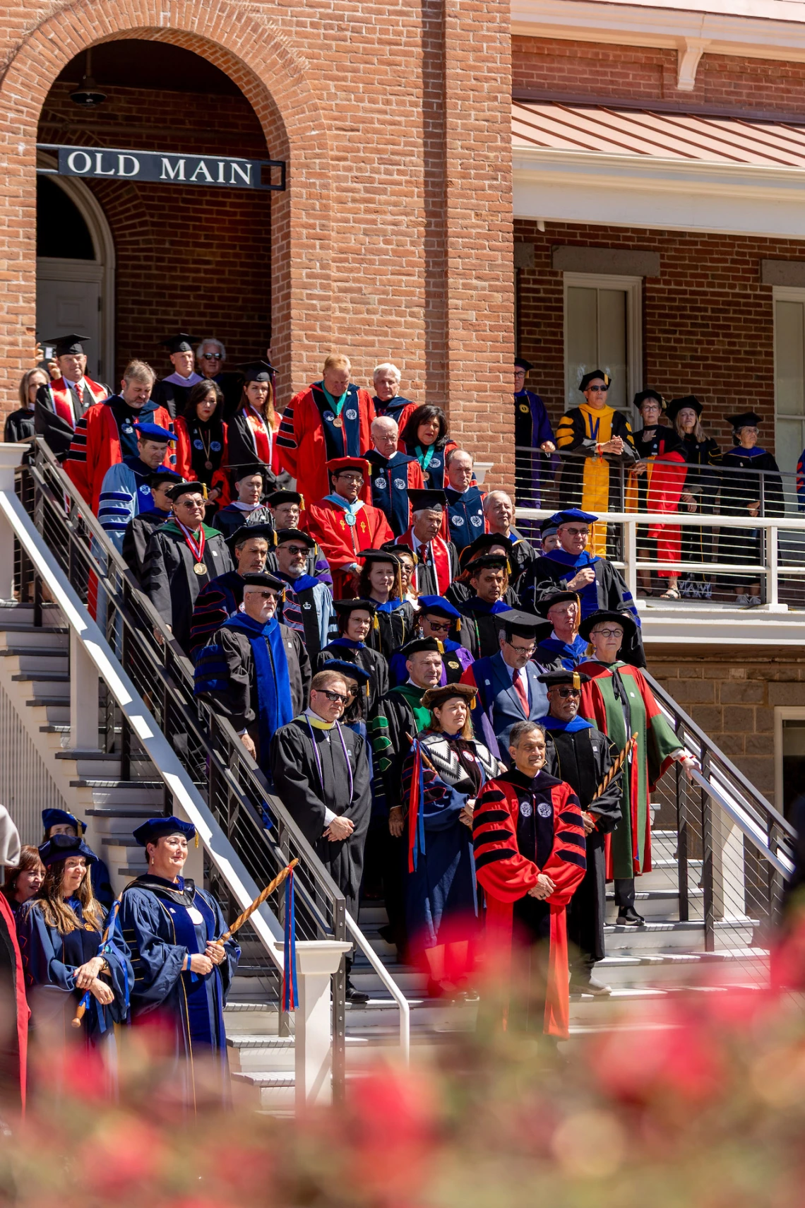Procession on steps of Old Main