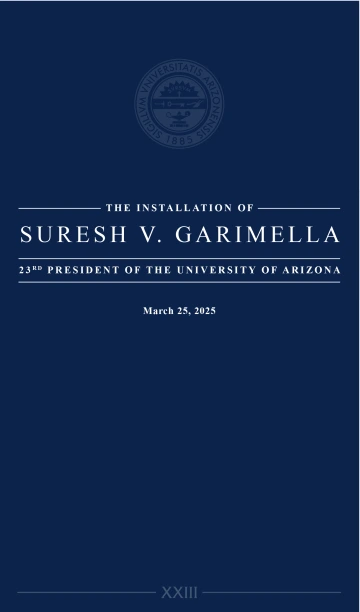 President Garimella Installation Printed Program